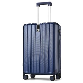 Hanke 29 Inch Luggage Suitcases With Spinner Wheels Lightweight PC hardside Rolling Suitcase With TSA Lock, Checked-Large 29-Inch(Dark Blue)