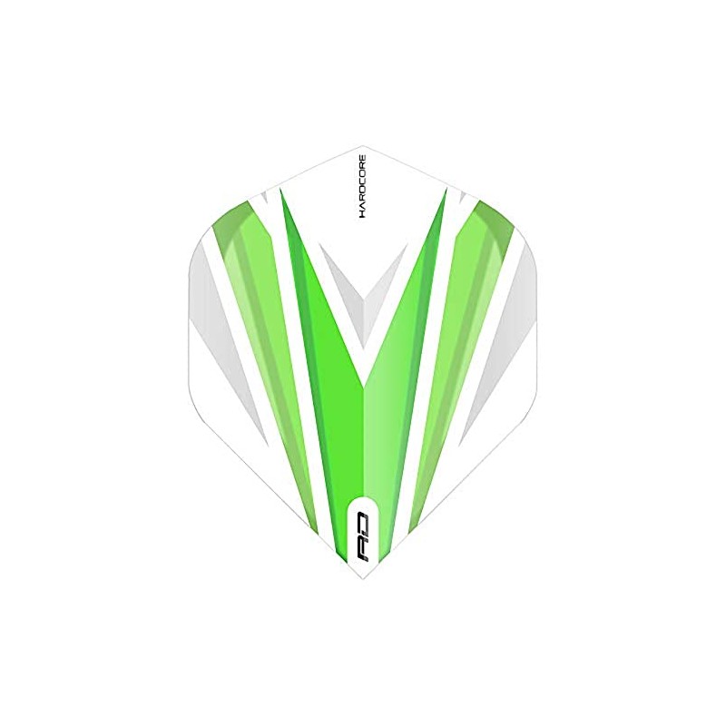 RED DRAGON Hardcore Radical Green & White Dart Flights -