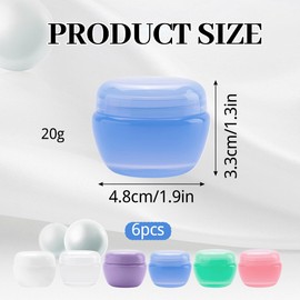6PCS Travel Pots for Toiletries Waterproof Seal Travel Size Travel Pots Leakproof Plastic Travel Containers Sets Travel Containers for Liquid Creams Lotion Travel Bottles Accessories