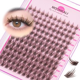 Brown Lash Clusters Wispy Manga Cluster Eyelash Extensions 10-16MM C Curl Manga Eyelash Clusters 144Pcs Individual Lashes Clusters Natural Look Versatile DIY Lash Extension by MOONKALI