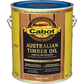FixtureDisplays Cabot 19458 1gal Honey Teak Australian Timber Oil Wood Finish