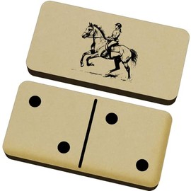 Azeeda 'Horseback Riding Woman' Domino Set & Box (DM00042045)