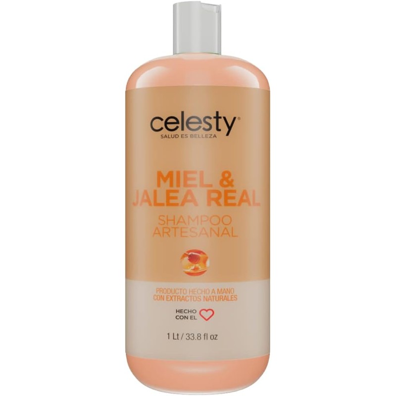 Celesty Shampoo Artesanal de Miel Organica Jalea Real 1lt