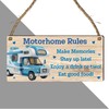 "Motorhome Rules" Sign - Fun and Playful Plaque for RV