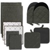 Kitchen Set Pack of 10, Oven Mitts Pot Holders Pad