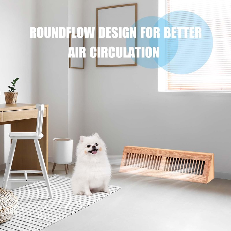Glooglitter 2 Pcs 18 Inch Wooden Baseboard Register Vent Diffuser