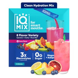 IQBAR- Paquetes de Polvo de Electrolitos Sin Azúcar IQMIX Suplemento de Hidratación Mezcla de Bebida con Electrolito Keto                             