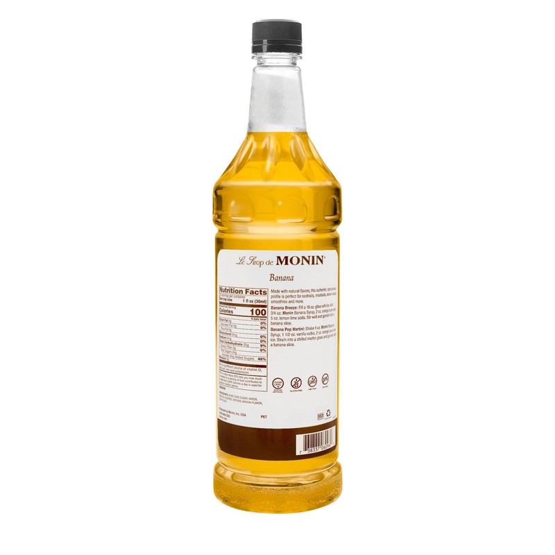 Monin - Banana Syrup | Premium Syrup for Cocktails, Mochas