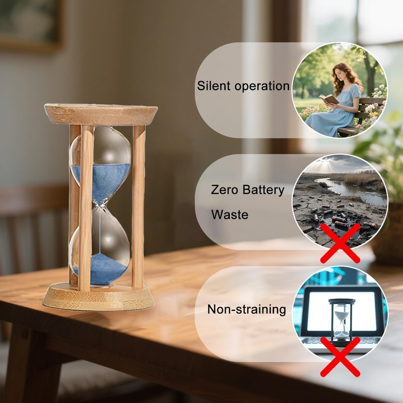 Hourglass 20 Minute,Wood Sand Timer,20 Min Sandglass Timer,Sand Watch for