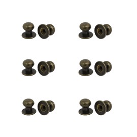 Antrader Mini Box Cabinet Knob Metal Round Head Pull Handle Knobs for Wood Case Gift Case Drawer 12 Pack