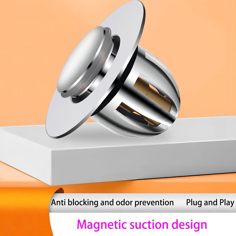 Qrity 1 PCS Sink Plug, Universal Magnetic Pop up Sink