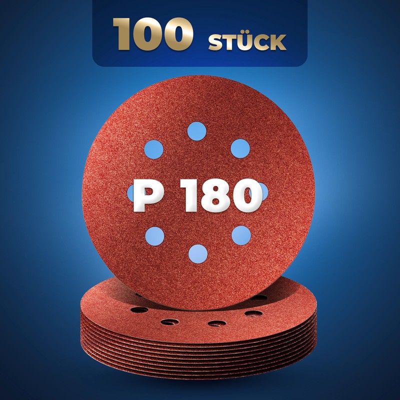 S&R Velcro Sandpaper Set 125 mm, Master, 8 Holes, 100