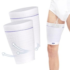 HANSILK HANSILK Catheter Leg Bag Holder 2 Pcs Convenient Washable Reusable Elastane Stitched Wrapped Urine Bag Designed for The Incontinent L