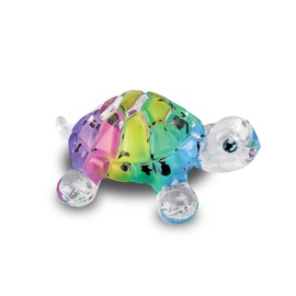 Glass Baron Snowcone Multicolor Turtle Glass Figurine, Hand Blown & Sculpted with Austrian Crystal Accents, Collectible Ornament for Home Decor Table Centerpiece