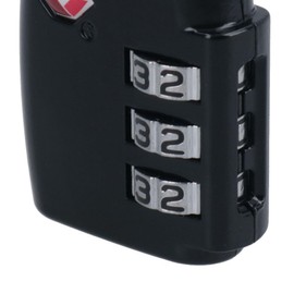 TSA Luggage Padlock Travel Lock 3 Digit Combination for Suitcases Black 1pc