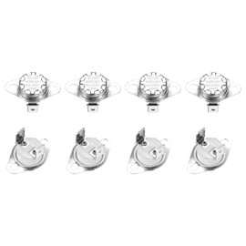 QUARKZMAN KSD301 Thermostat 160°C/320°F 16A Normally Closed N.C Adjustable Snap Disc Temperature Switch for Microwaves, Ovens, Coffee Machines, Pack of 8, Ceramic Material
