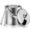 Stainless Steel Ice Bucket with Ice Tongs and Scoop