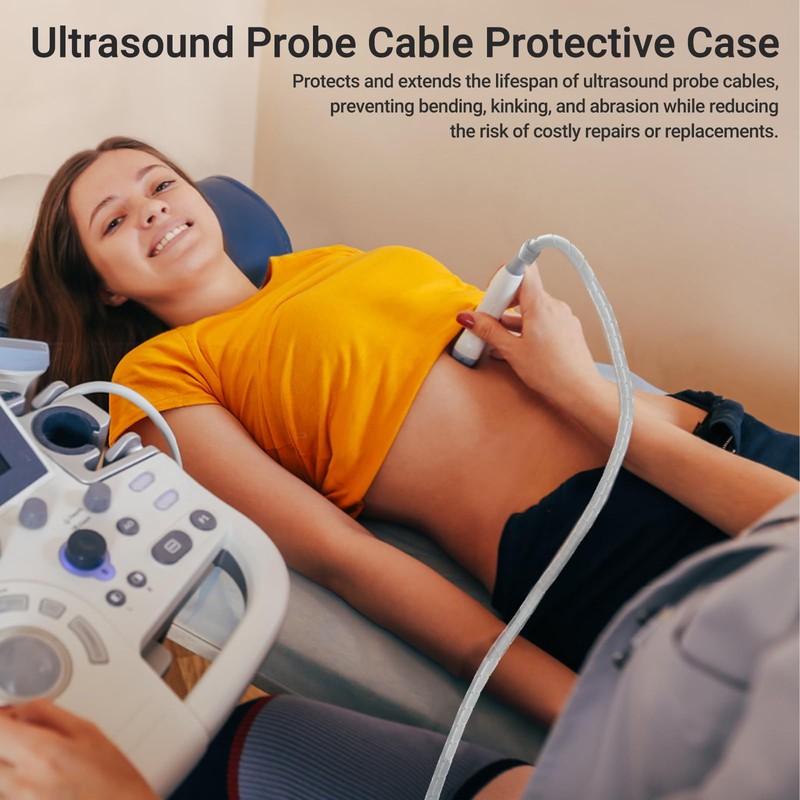 Ultrasound Probe Cable Protective Case, Durable Cover for 1/2" Circumference