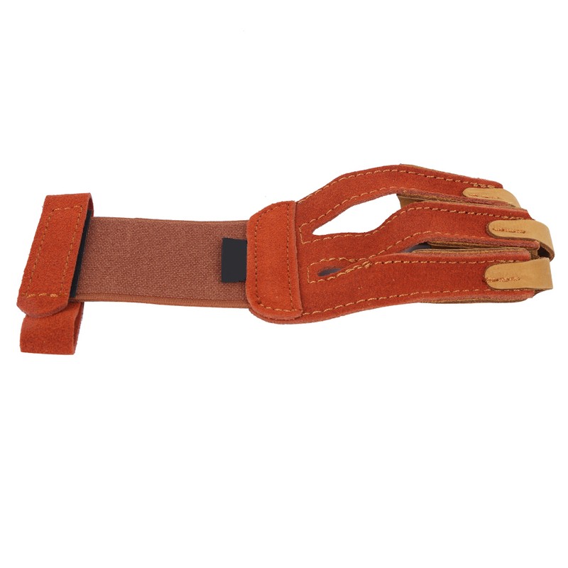 Outdoor Three Finger Guard Glove Traditional Recurved Bow Shooting Archery