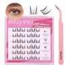 MozyVex 36PCS E nduring Self-Adhesive Eyelashes Cluster DIY Pre-Glued Cluster