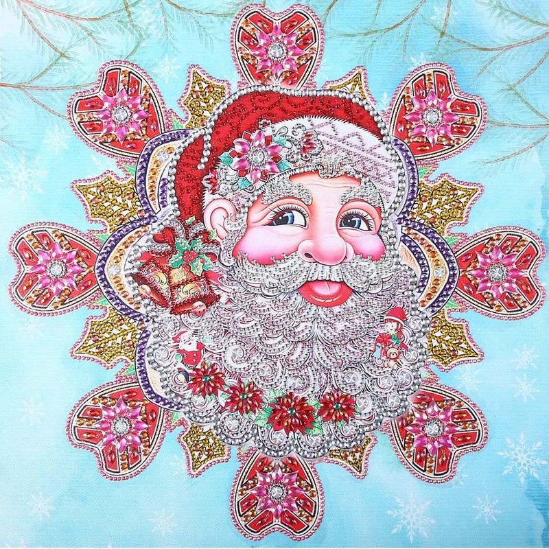 Children Handmade Santa Clause Pattern DIY Stereo Feeling Rhinestone Diamond