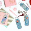 FREEBLOSS 6Pcs Chapstick Holder Keychain Lip Balm Holder Keychain Lightweight