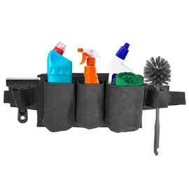 Tool Pouch, Waist Tools Bag Belt, Bottle Holster, Heavy Duty Working Tool Apron for Janitorial, Custodial, Housekeeping, Cleaning