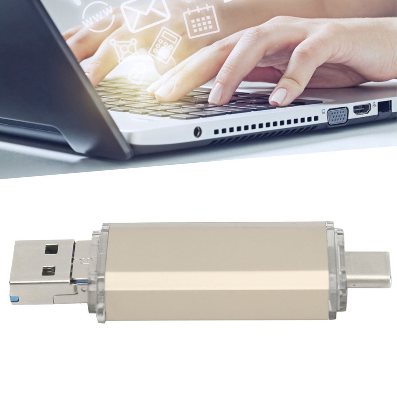USB 3.0 U Disk Golden Aluminum Alloy ThreeInOne High Speed
