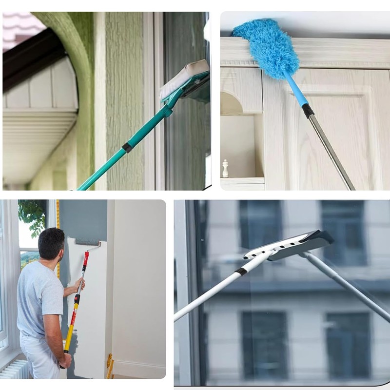 2-Pack Extension Pole Adapter - Converts Screw Fit to Push