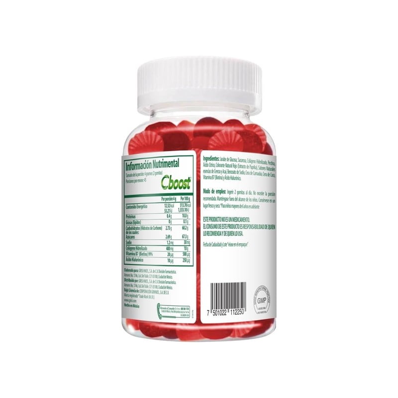 Suplemento alimenticio C-Boost sabor cereza, acaí 90 gomitas de 2
