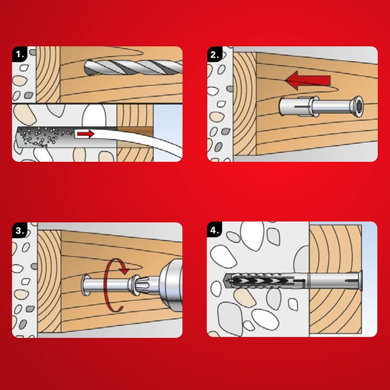 Fischer Nylon Wall Plugs for Plasterboard SXR 8 x 100