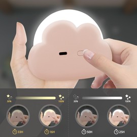 Annmore Baby Night Light Cloud, Recharageable Nursery Lamp, Cute Kids Bedroom Decoration, Toddlers Travel Torch, Girls Shower Communion Gifts, New Mum Pamper Kit Essentials