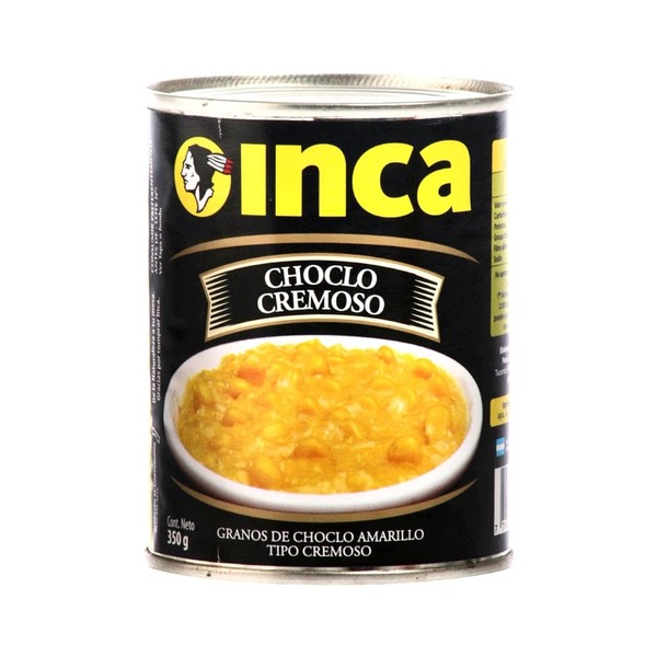Inca Creamy Yellow Corn Kernels, Canned Choclo Cremoso, 350 g / 12 oz