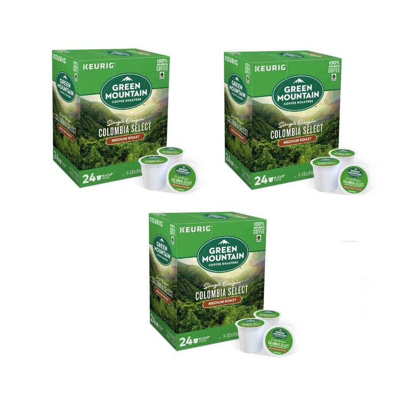 Green Mountain Coffee Colombian Fair Trade Select K-Cups, 72 Count