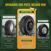 Wiltire (2 Pack) 4.10/3.50-4 Flat Free Tire and Wheel 10-Inch
