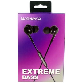 Magnavox MHP4857-BK Ear Buds with Microphone in Black | Available in Black & White | Ear Buds Wired with Microphone | Extra Value Comfort Stereo Earbuds Wired | Durable Rubberized Cable |