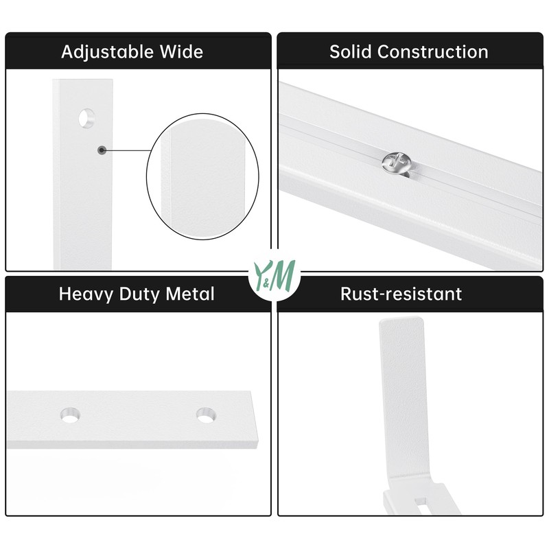 Y&M 6 Pack Adjustable Planter Brackets (6 to 12.5 in),