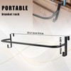 HDYEGY 4Pcs Blanket Rack with Tack Rack,Portable Blanket Bar for