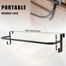 HDYEGY 4Pcs Blanket Rack with Tack Rack,Portable Blanket Bar for Hanging Horse Blankets Pads Saddle Blankets,36 Inch
