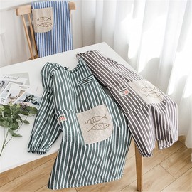 Xlabor Apron with Sleeves Waterproof Anti-Oil Fabric Painting Apron with Pocket Kitchen Apron Bib Apron Cooking Apron, Green