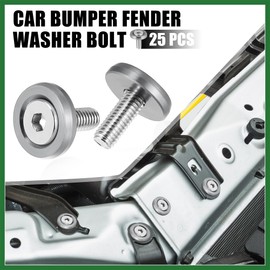 Motoforti Car Bumper Fender Washer Bolt Engine Bay Dress Up Kit Gray Long-lasting