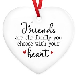 GEEMBI Friendship Gifts for Women Friends - Christmas Ornaments 2024, Birthday Gifts for Women Friendship, Appreciation Gifts for Friends Female, Coworkers - Christmas Decorations Ceramic Ornaments