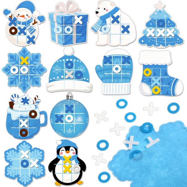 Capoda 24 Pack Winter Christmas Party Games Winter Snow Tic