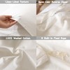 BDEAR Linen Feel Duvet Cover Oversize Queen Size, 100% Washed