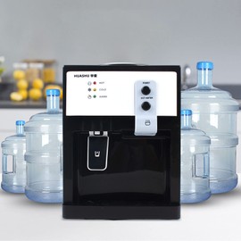 5 Gallon Water Dispenser,Top Loading Hot and Cold Water Cooler Dispenser for 1.1-4.9 Gal Water Bottle,Electric Countertop Drinking Machine for Studio,Office,Desk