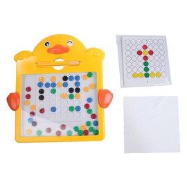 VOANZO Magnetic Drawing Board, Graffiti Chess Board for Outdoor and Indoor Use, Magnetic Dot Board Puzzle Game for Boys and Girls Over 3 Years Old (24.5 x 25.5 x 2.5 cm)