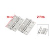 Sourcingmap 2 Pcs Stainless Steel Folding Cabinet Door Hinge 64mm