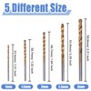 Bestgle 50 Pcs Mini Twist Drill Bit Set Titanium Coated