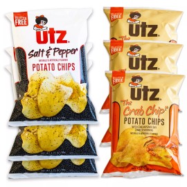 Circle of Drink Utz Crab Potato Chip (3, 2.75oz bag) - Salt and Pepper Chip (3, 2.75oz) - 6 Pack