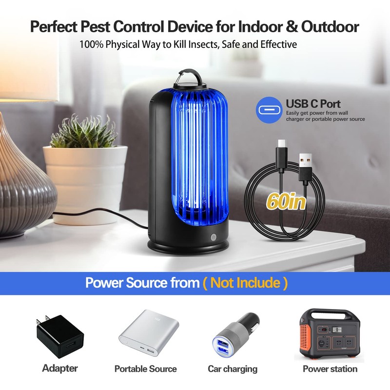 Bug Zapper 2000V High Powered UV Light Electric Mosquito Zapper